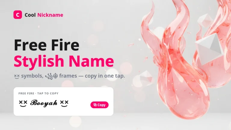 Free Fire Stylish Name — ×͜× Names & Symbols