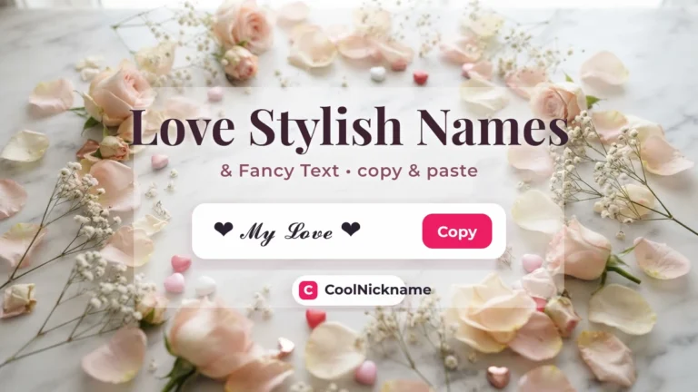 Love Stylish Names & Fancy Text