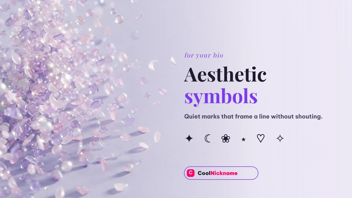 Aesthetic symbols to decorate an Instagram bio