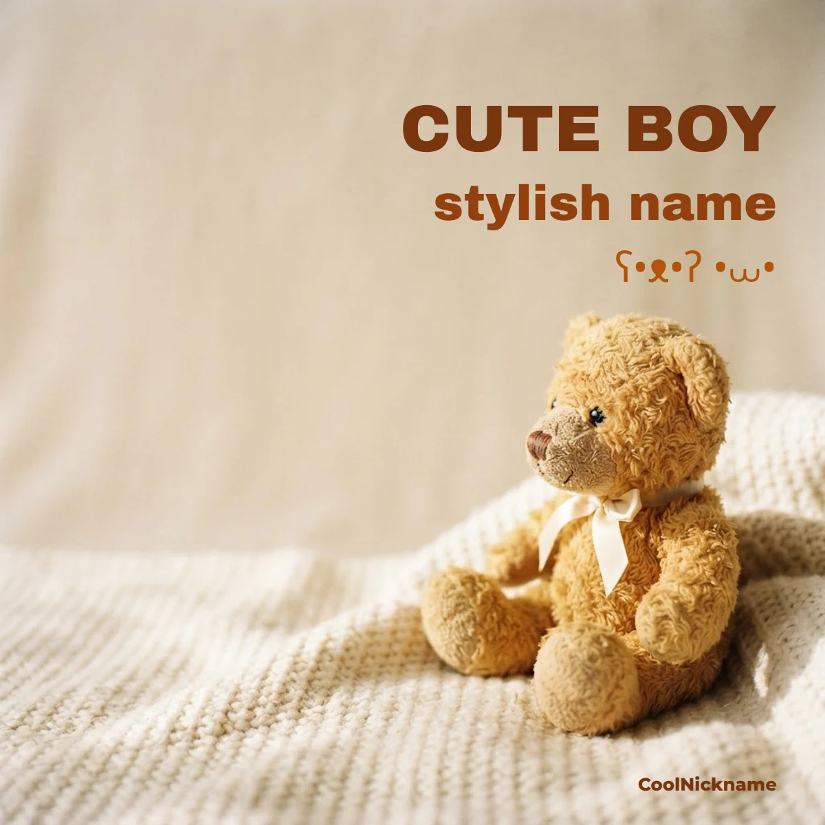 Cute boy stylish name and bunny bear kaomoji for Instagram and Free Fire on CoolNickname