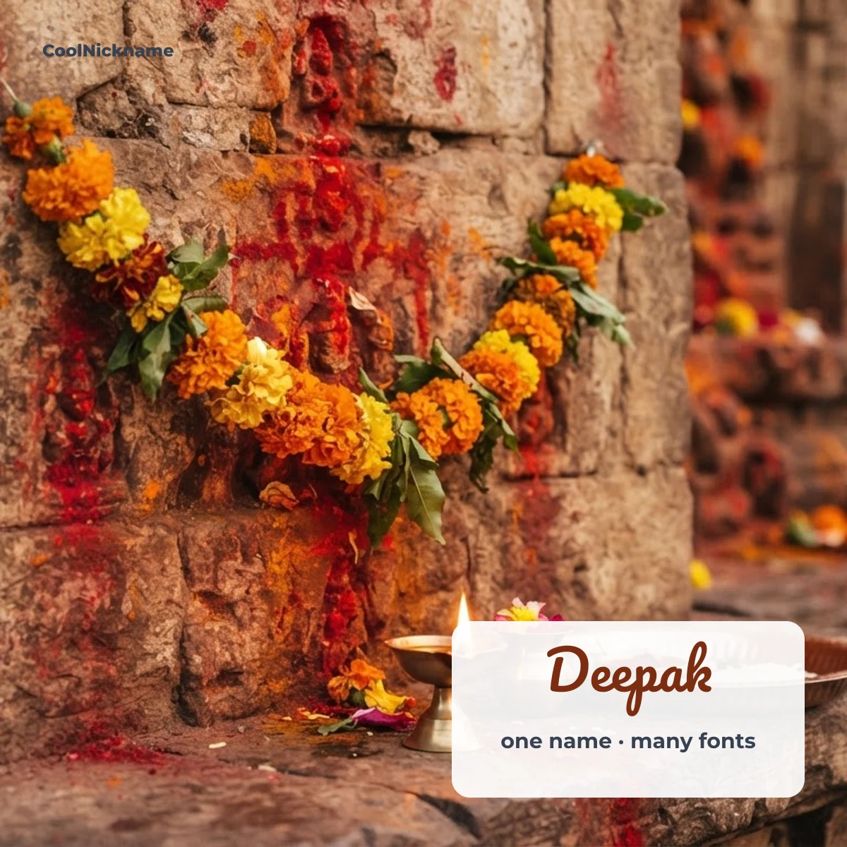 Deepak stylish name in fancy fonts and frames on CoolNickname