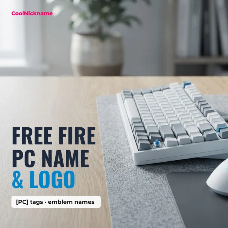 Free Fire PC Name & 모 PC Logo — Copy & Paste (2026)