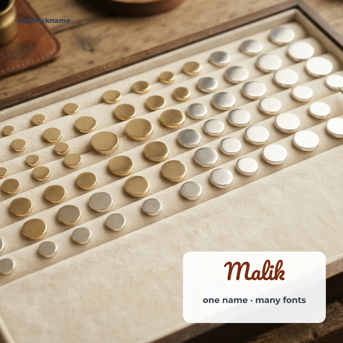 Malik stylish name in fancy fonts and frames on CoolNickname