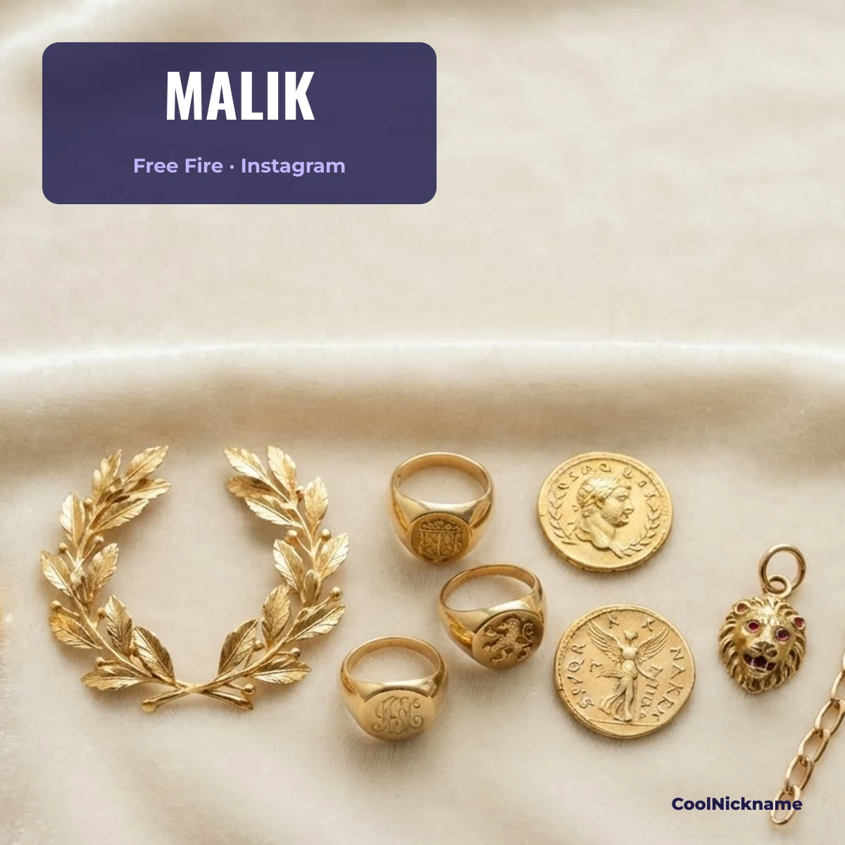 Malik name style for Free Fire and Instagram on a phone, CoolNickname