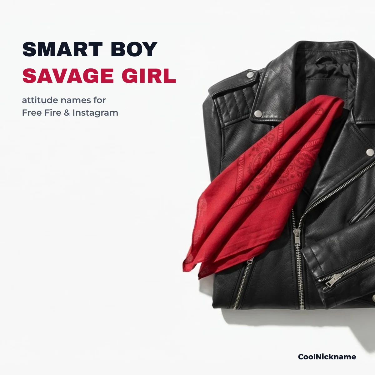 Smart boy, single boy and attitude girl stylish names for Free Fire and Instagram on CoolNickname